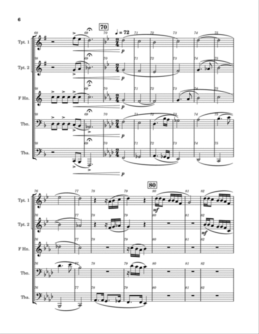 Dance of the Dead Brass Quintet scores gallery preview page 6