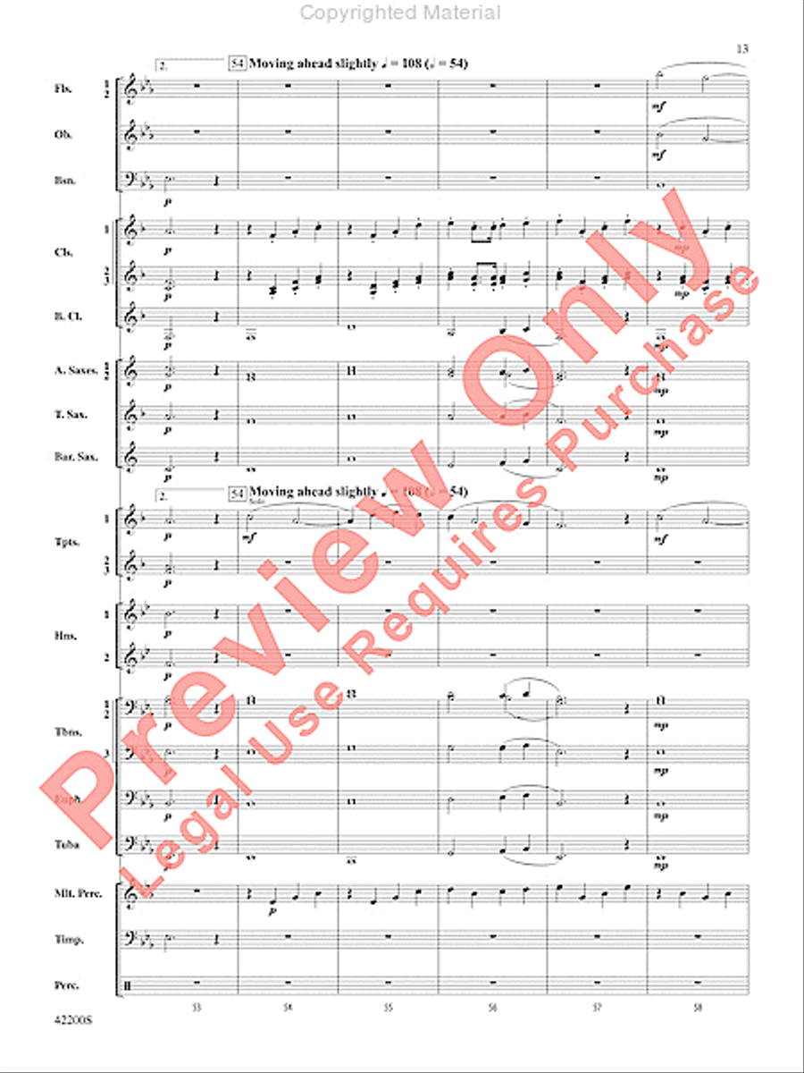 Colonial Song Concert Band scores gallery preview page 12