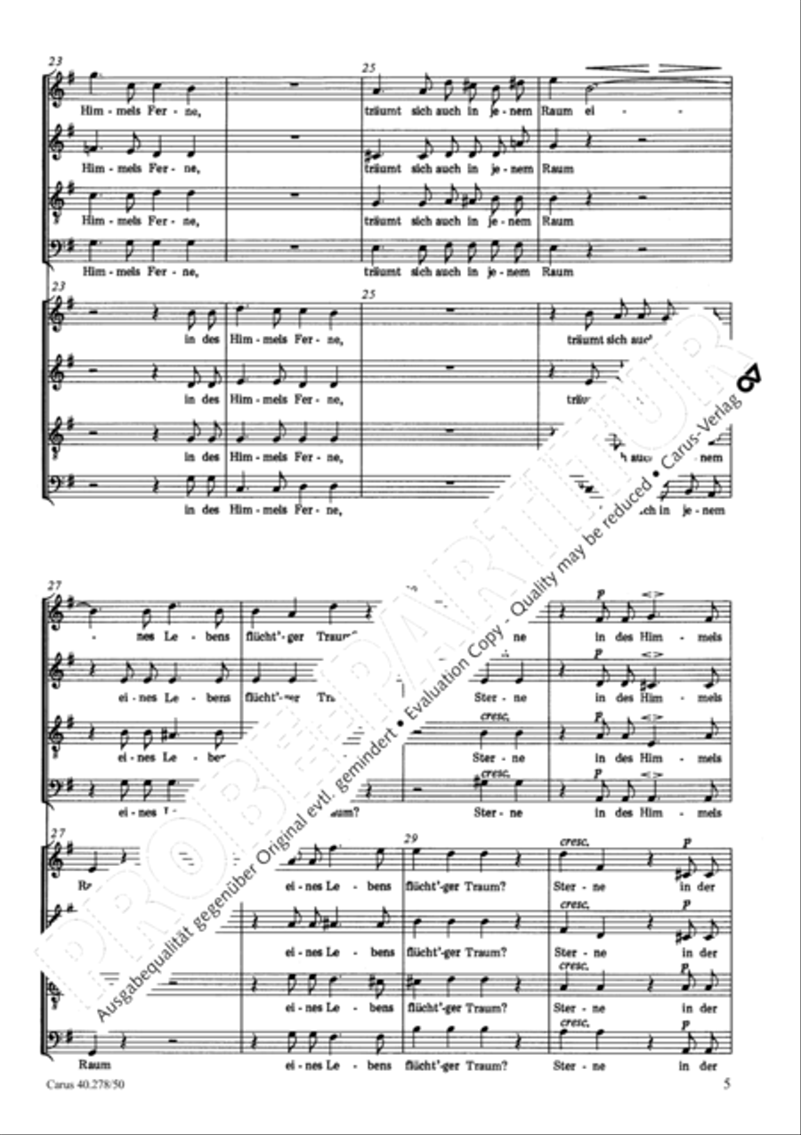 An die Sterne An die Sterne 4-Part scores gallery preview page 6