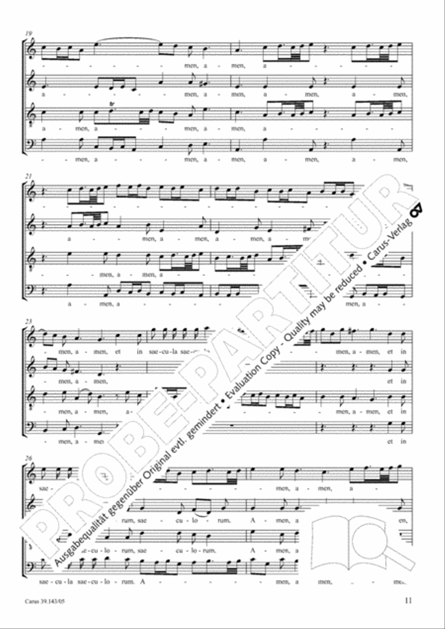 Magnificat in C major 4-Part scores gallery preview page 12