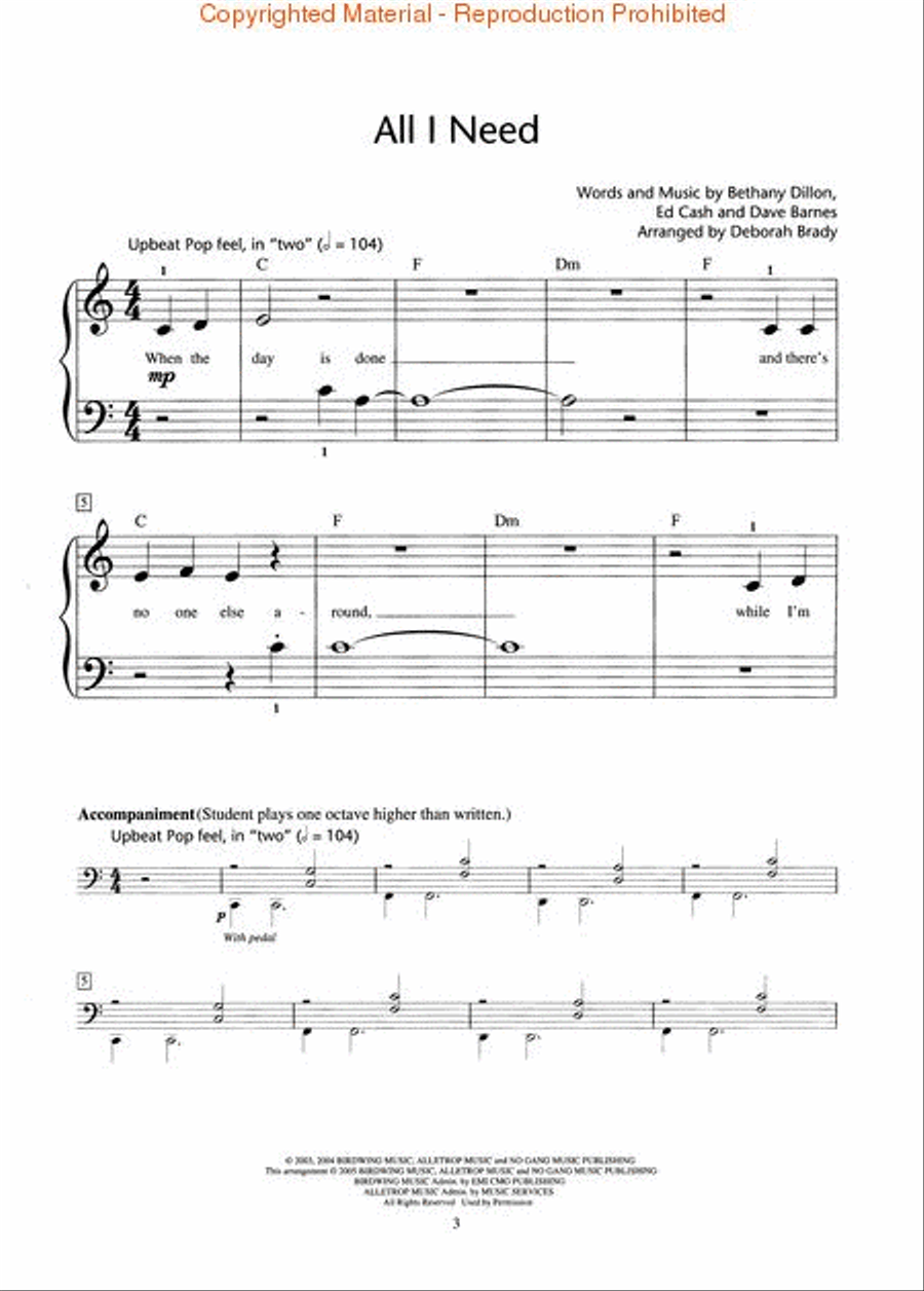 You Raise Me Up: Contemporary Christian Songs for Solo Piano Piano Method scores gallery preview page 2