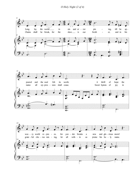 O Holy Night (easy vocal solo with organ) image number null