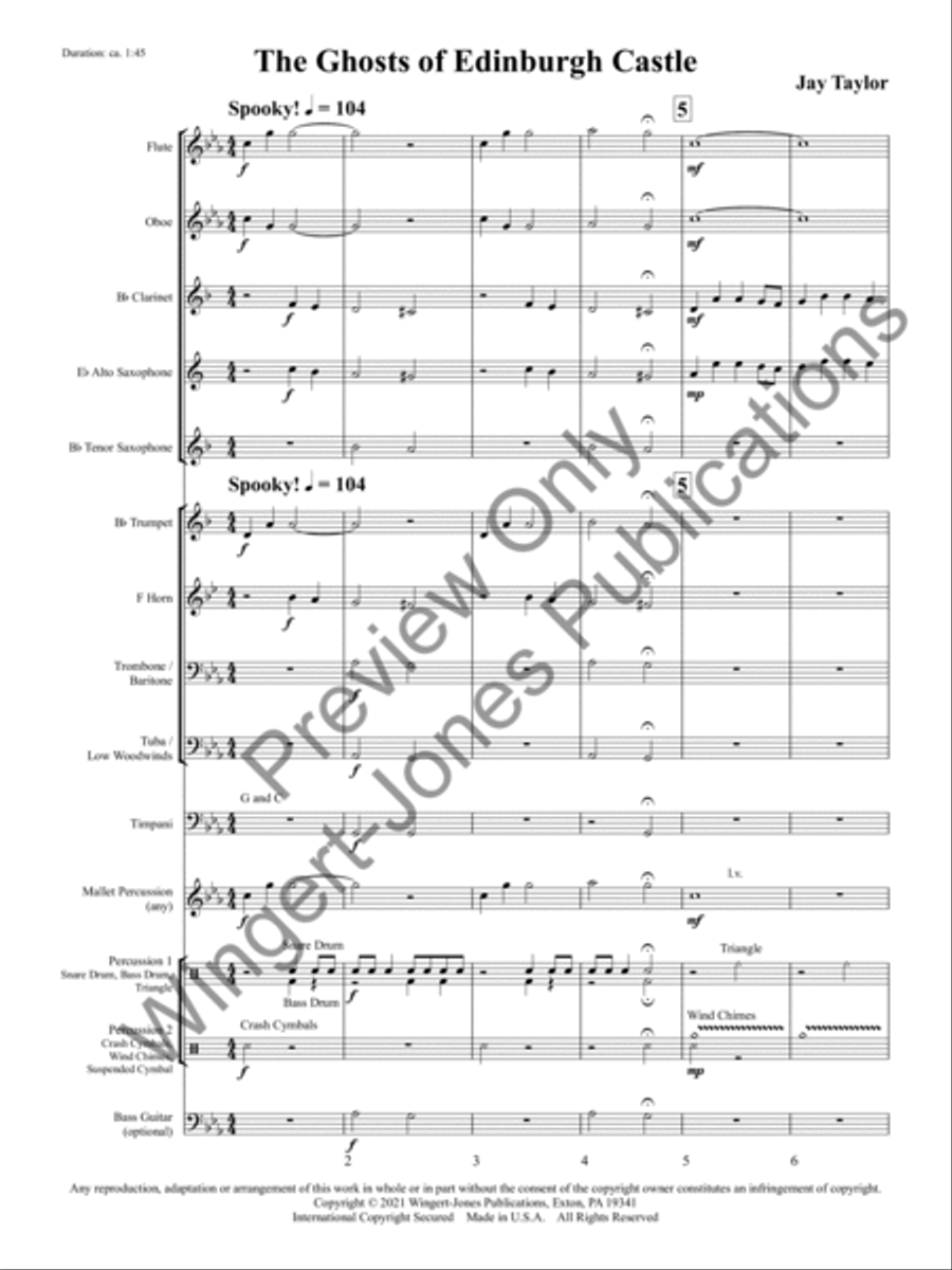 The Ghosts of Edinburgh (Score) Concert Band scores gallery preview page 4