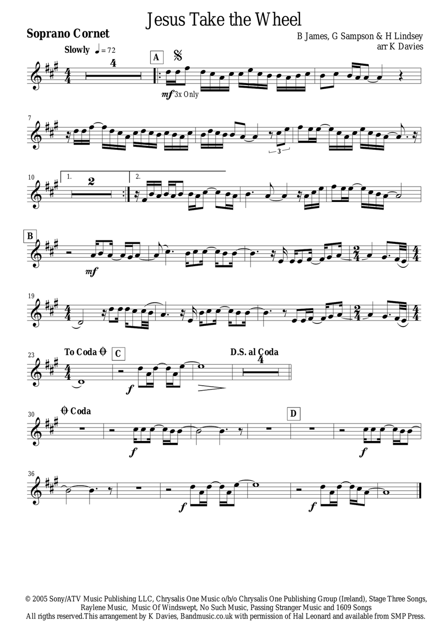 Jesus Take The Wheel Small Ensemble scores gallery preview page 6