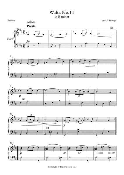 Brahms Waltz No.11 in B minor image number null