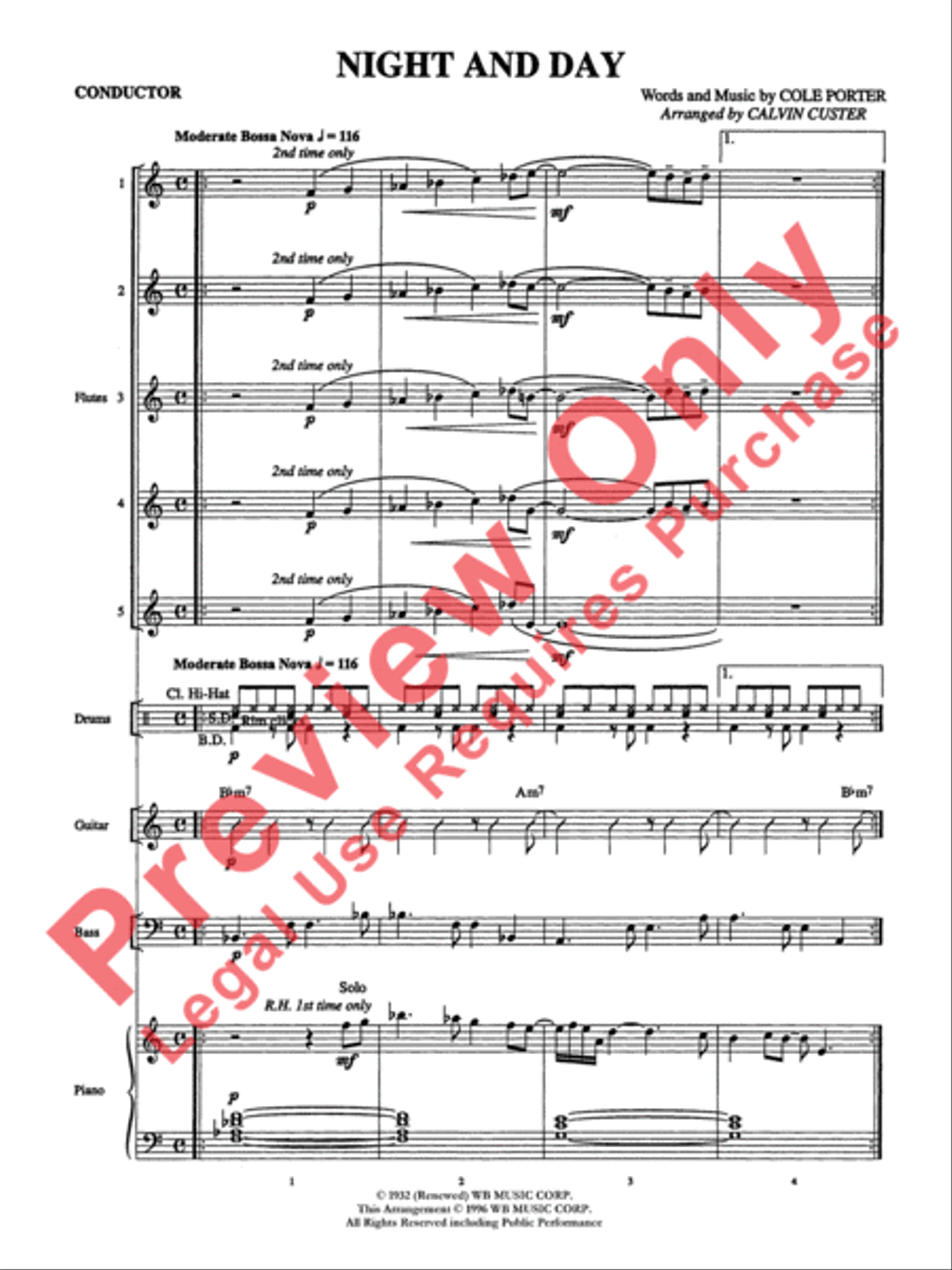 Night and Day Night and Day Flute Choir scores gallery preview page 2