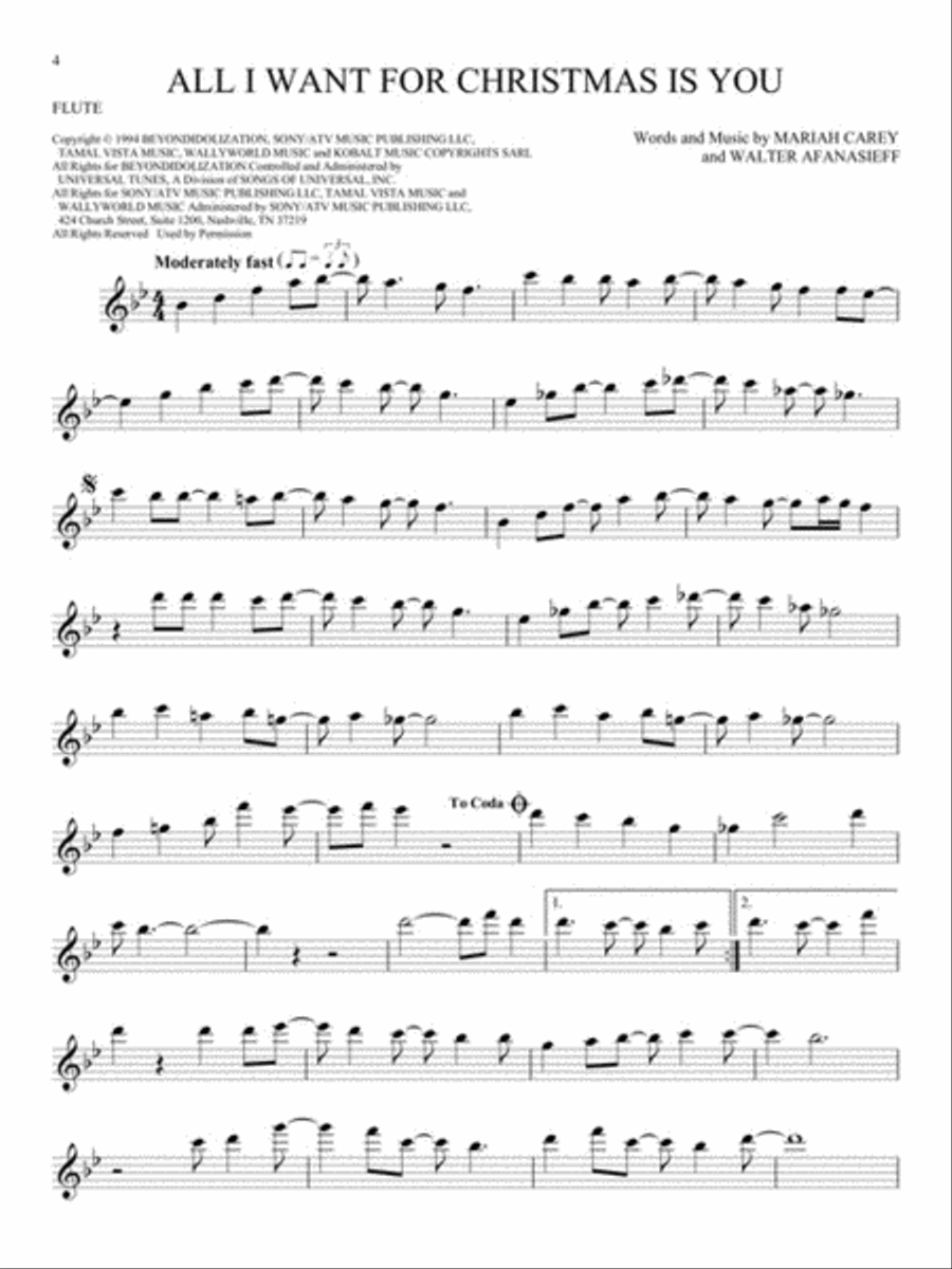 101 Christmas Songs 101 Christmas Songs Flute Solo scores gallery preview page 4