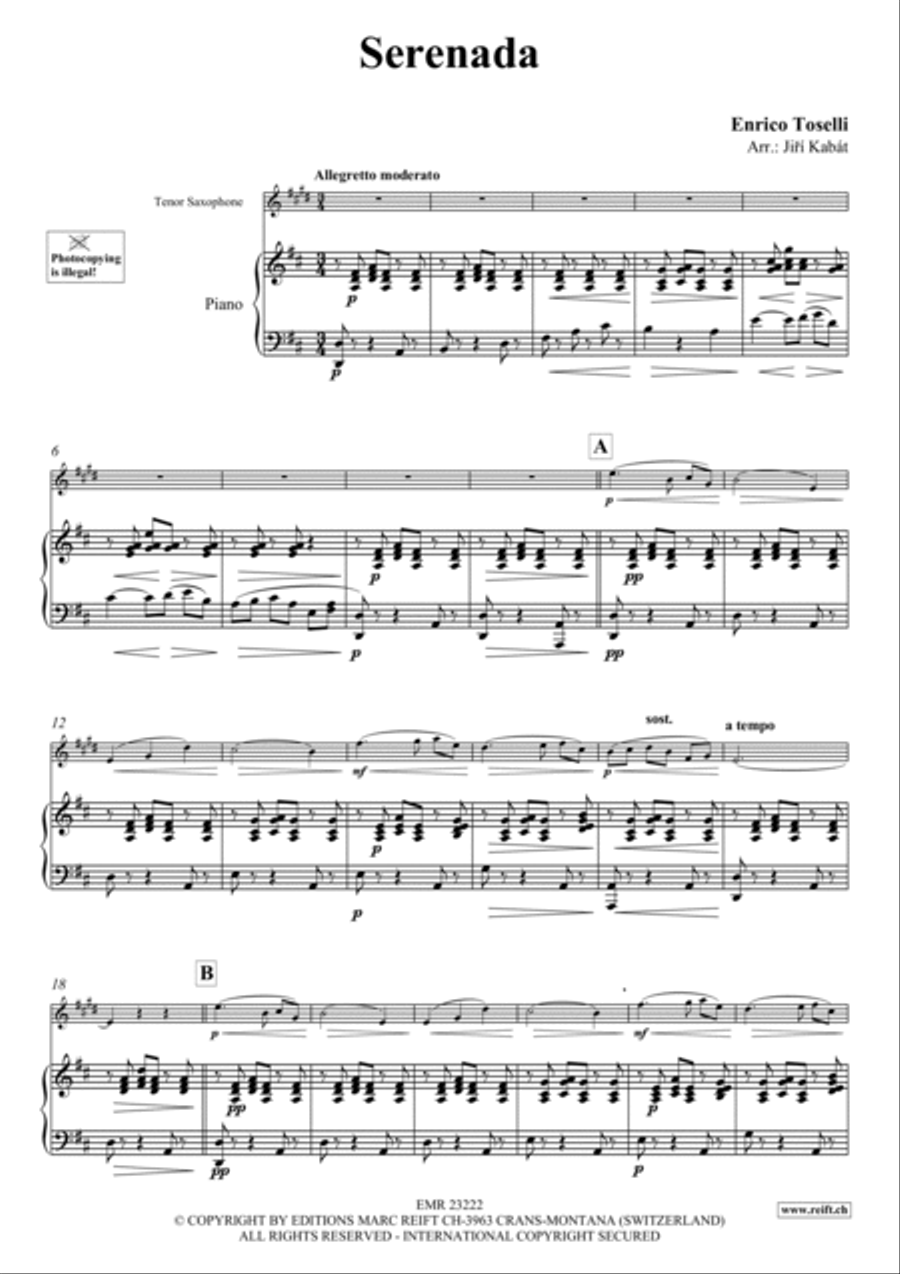Serenada Serenada Tenor Saxophone scores gallery preview page 3