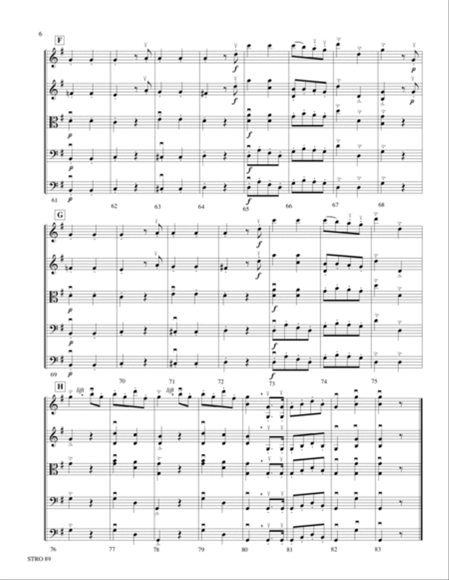 Divertimento No. 13 K. 253, 3rd movement (Finale, Allegro assai) Orchestra scores gallery preview page 5