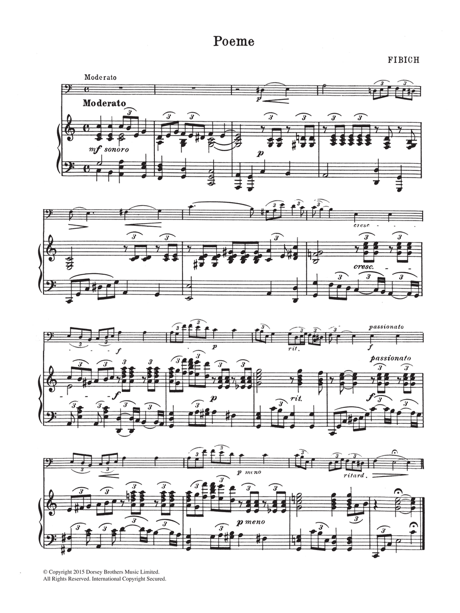 Poeme Poeme Cello Solo scores gallery preview page 1