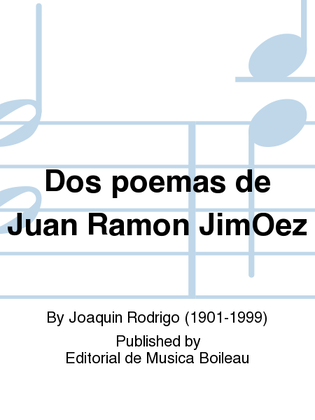 Book cover for Dos poemas de Juan Ramon JimOez