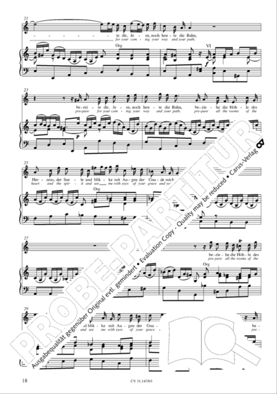 Heart and mouth and thought and action (Herz und Mund und Tat und Leben) 4-Part scores gallery preview page 19