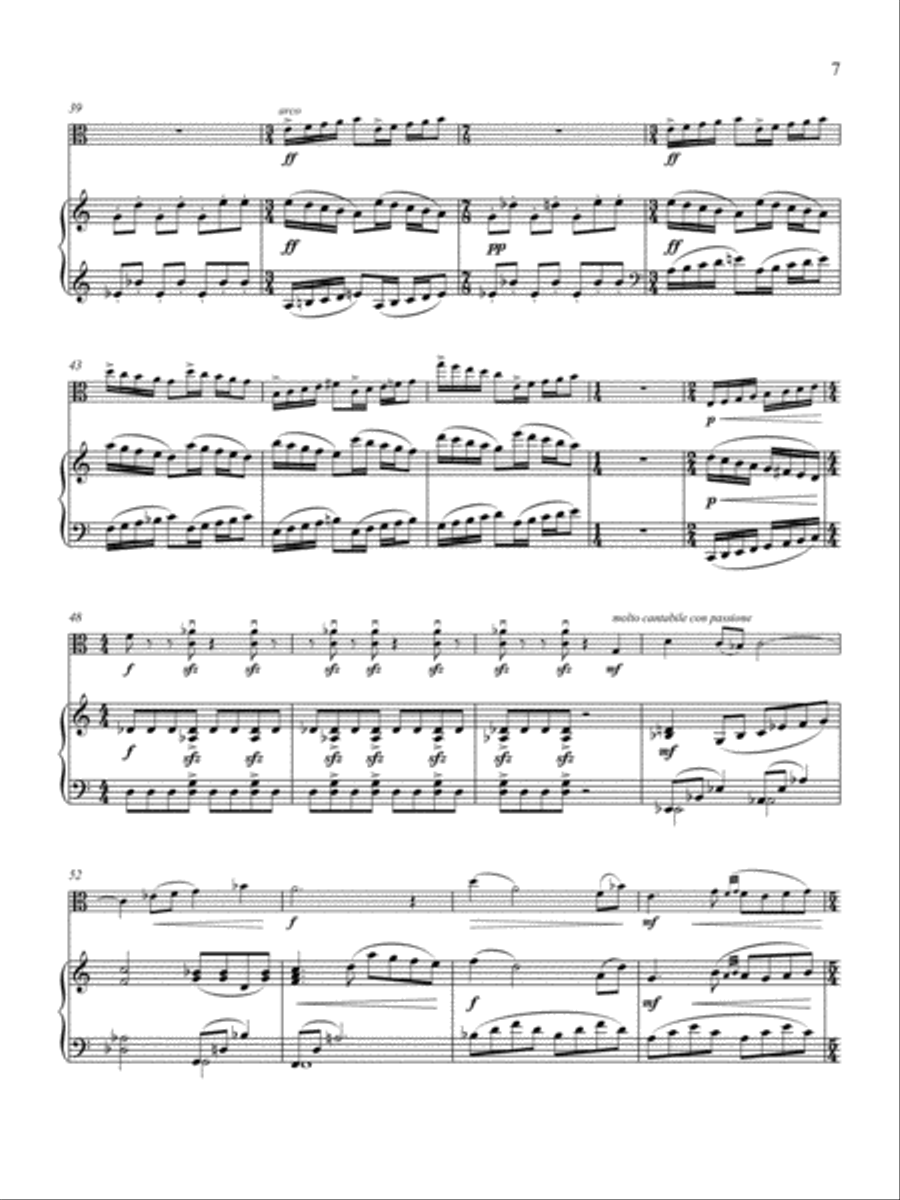 Short Pieces for Viola and Piano Piano Accompaniment scores gallery preview page 6