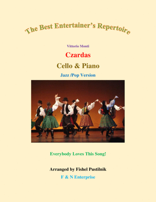 Book cover for "Czardas" for Cello and Piano