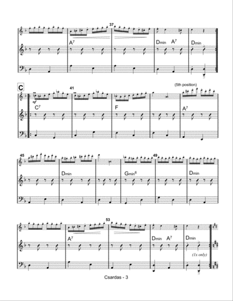 Csardas Csardas Violin Solo scores gallery preview page 3