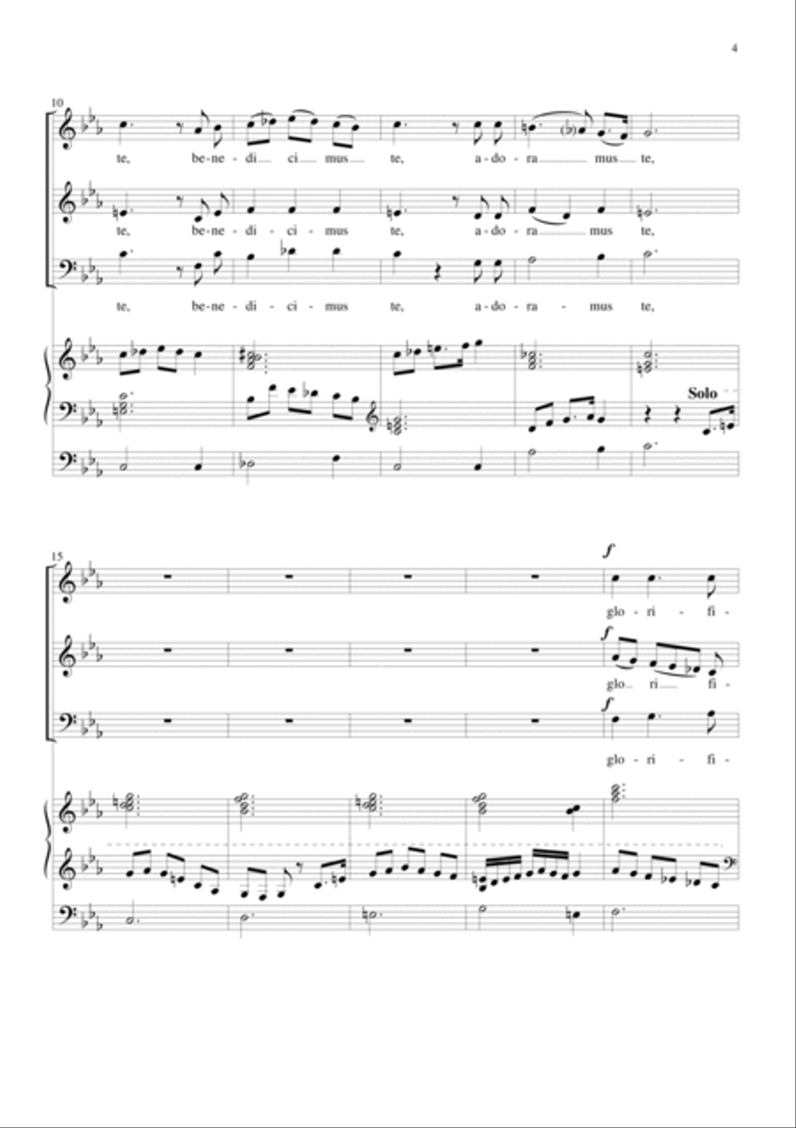 Mass for mixed choir and organ SA scores gallery preview page 4