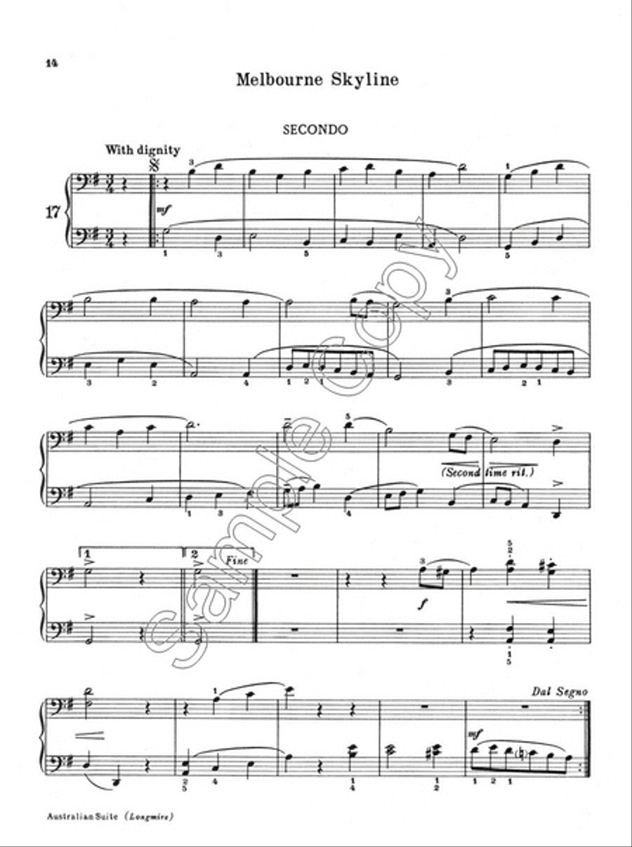 Australian Suite Piano Solo scores gallery preview page 4