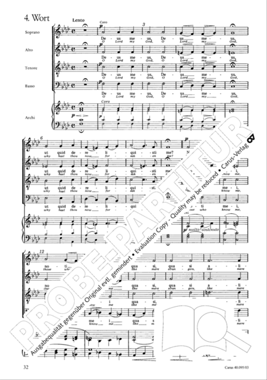 The Seven Words (Die Sieben Worte) 4-Part scores gallery preview page 33
