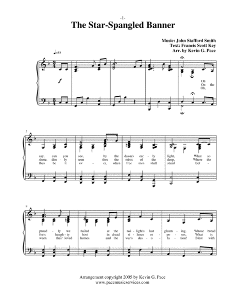 The Star-Spangled Banner - piano solo Piano Solo scores gallery preview page 2