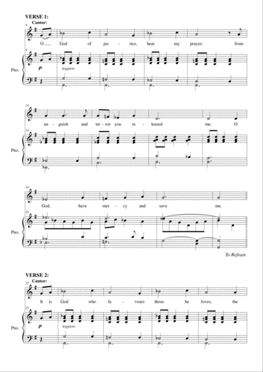 Psalm 4: O Lord, Lift Up Your Face on Us 4-Part scores gallery preview page 3