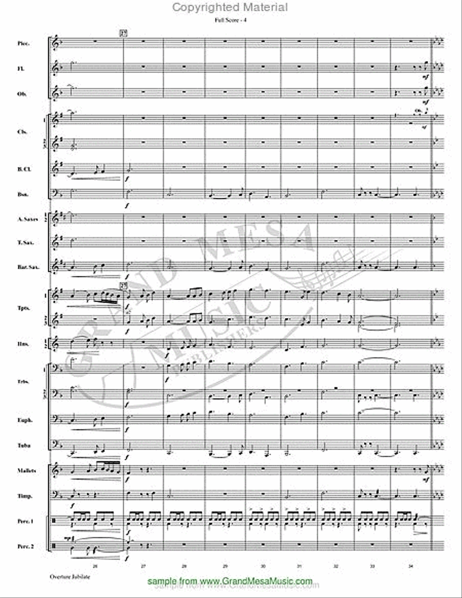 Overture Jubilate Concert Band scores gallery preview page 5