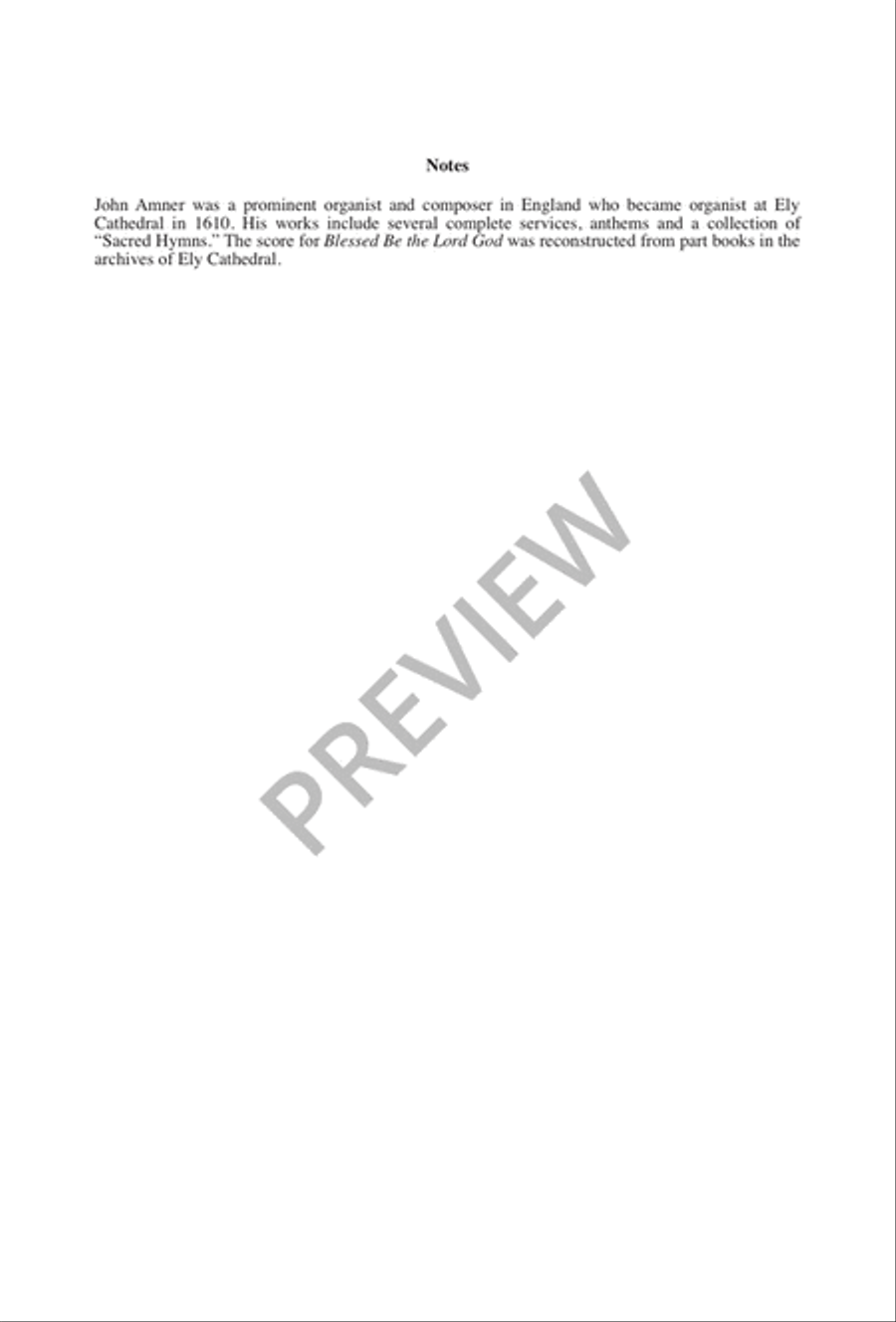 Blessed Be the Lord God Blessed Be the Lord God 4-Part scores gallery preview page 3