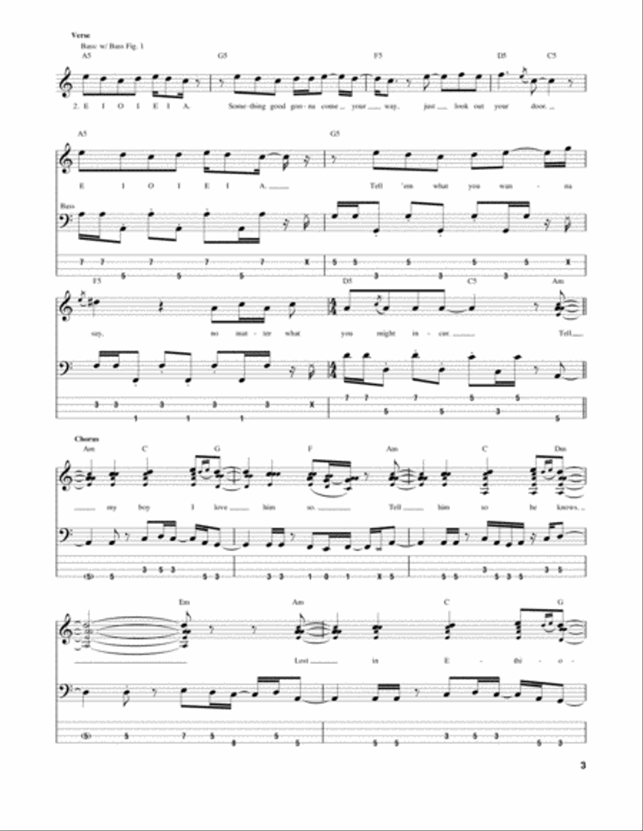 Ethiopia Bass Guitar Tablature scores gallery preview page 3