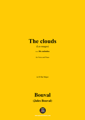 Book cover for Bouval-The clouds(Les nuages),in D flat Major