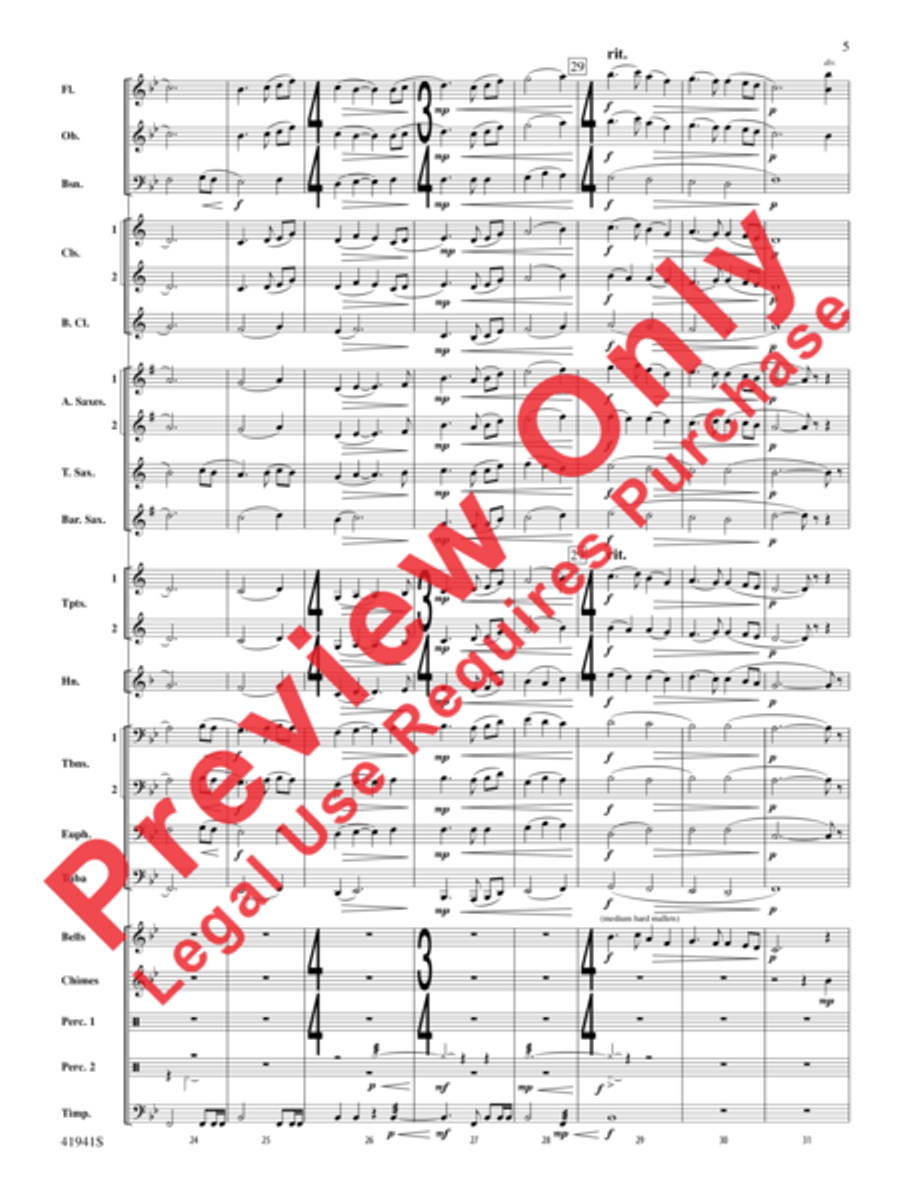 Forgotten Heroes Concert Band scores gallery preview page 6