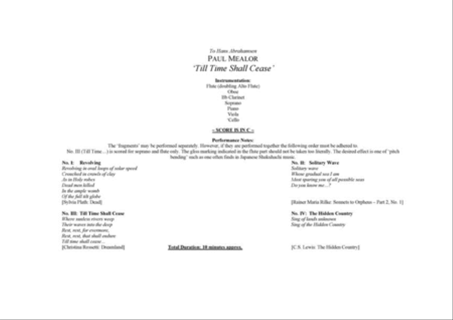 Till Time Shall Cease Soprano Voice scores gallery preview page 2