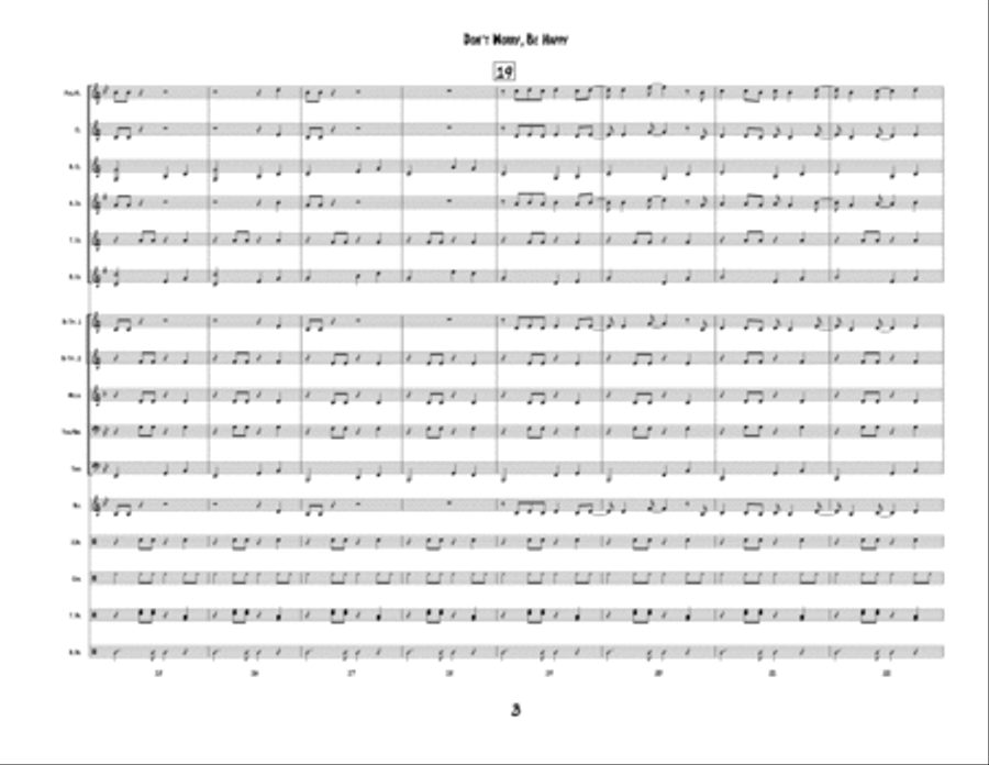 Don't Worry, Be Happy Marching Band scores gallery preview page 3