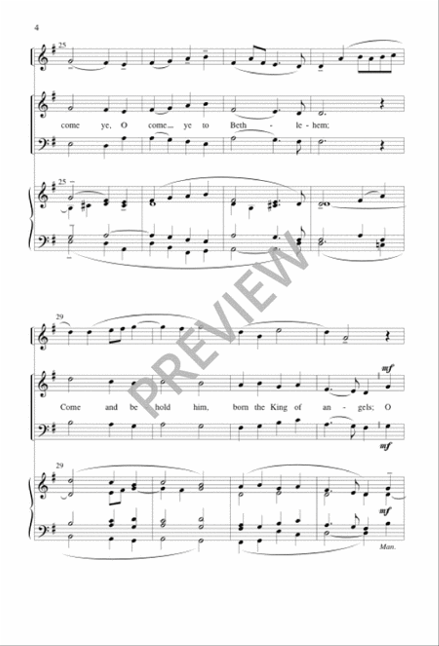 O Come, All Ye Faithful 3-Part scores gallery preview page 4