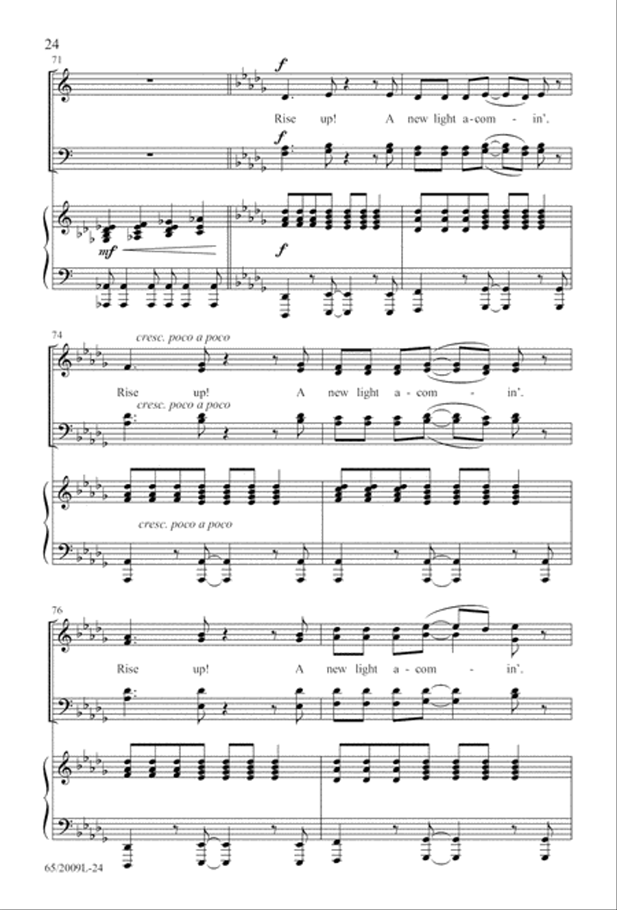 Rise Up! A New Light A-Comin’ 4-Part scores gallery preview page 25