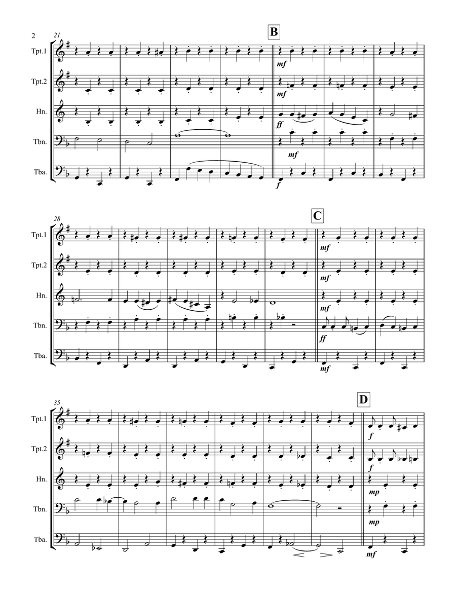 Mele Kalikimaka Brass Ensemble scores gallery preview page 3