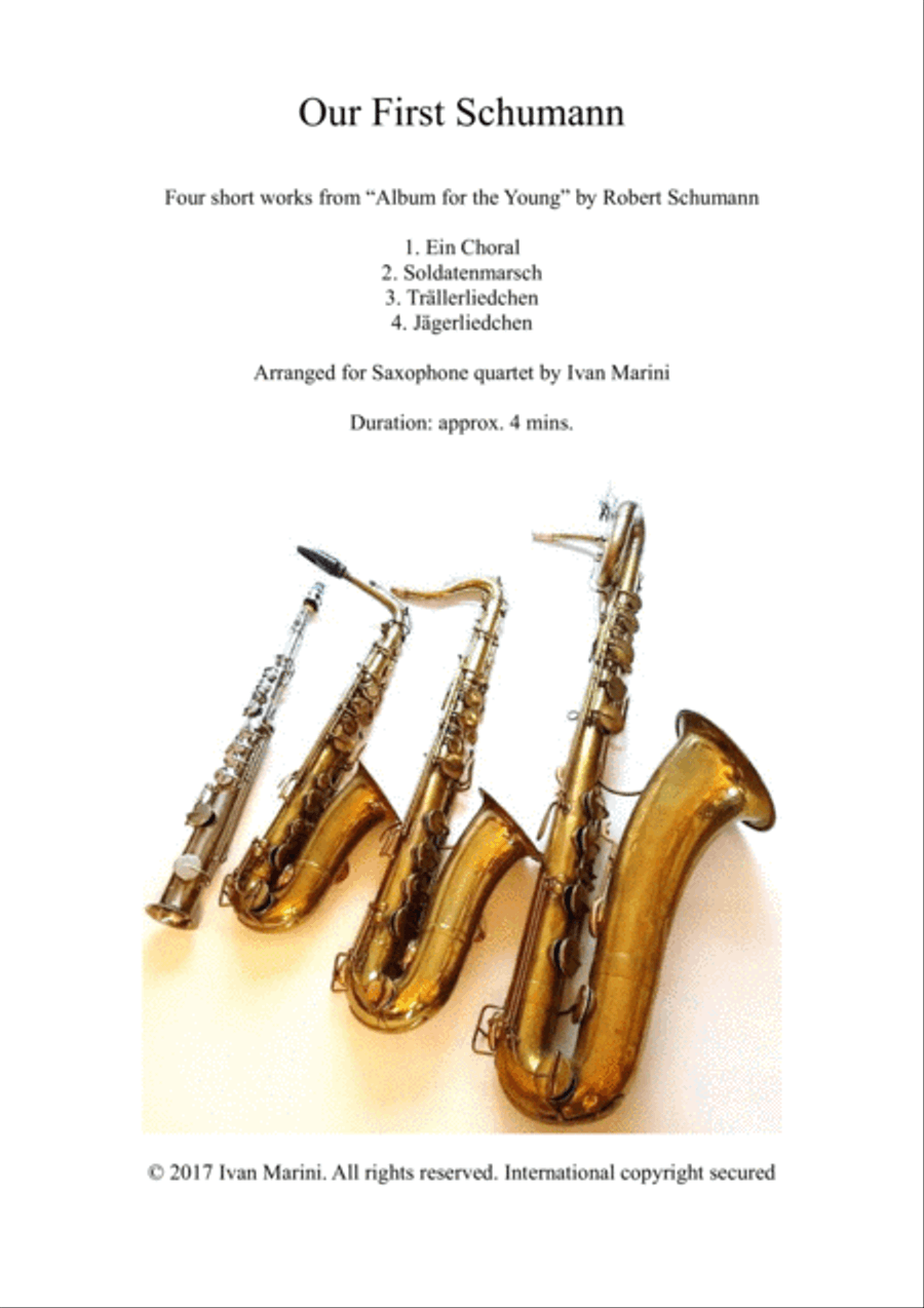 KINDERALBUM - Album for the Youth - for Saxophone Quartet Saxophone Quartet scores gallery preview page 1