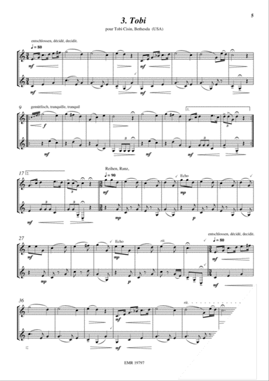 16 Duos l'Auberge de l'Ours Alphorn scores gallery preview page 5