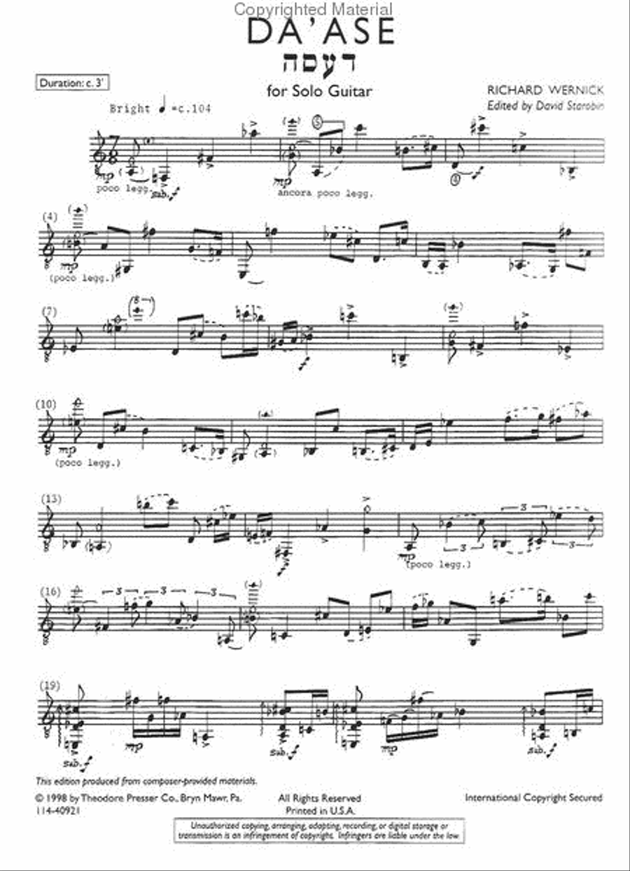 Da'ase Chamber Music scores gallery preview page 2