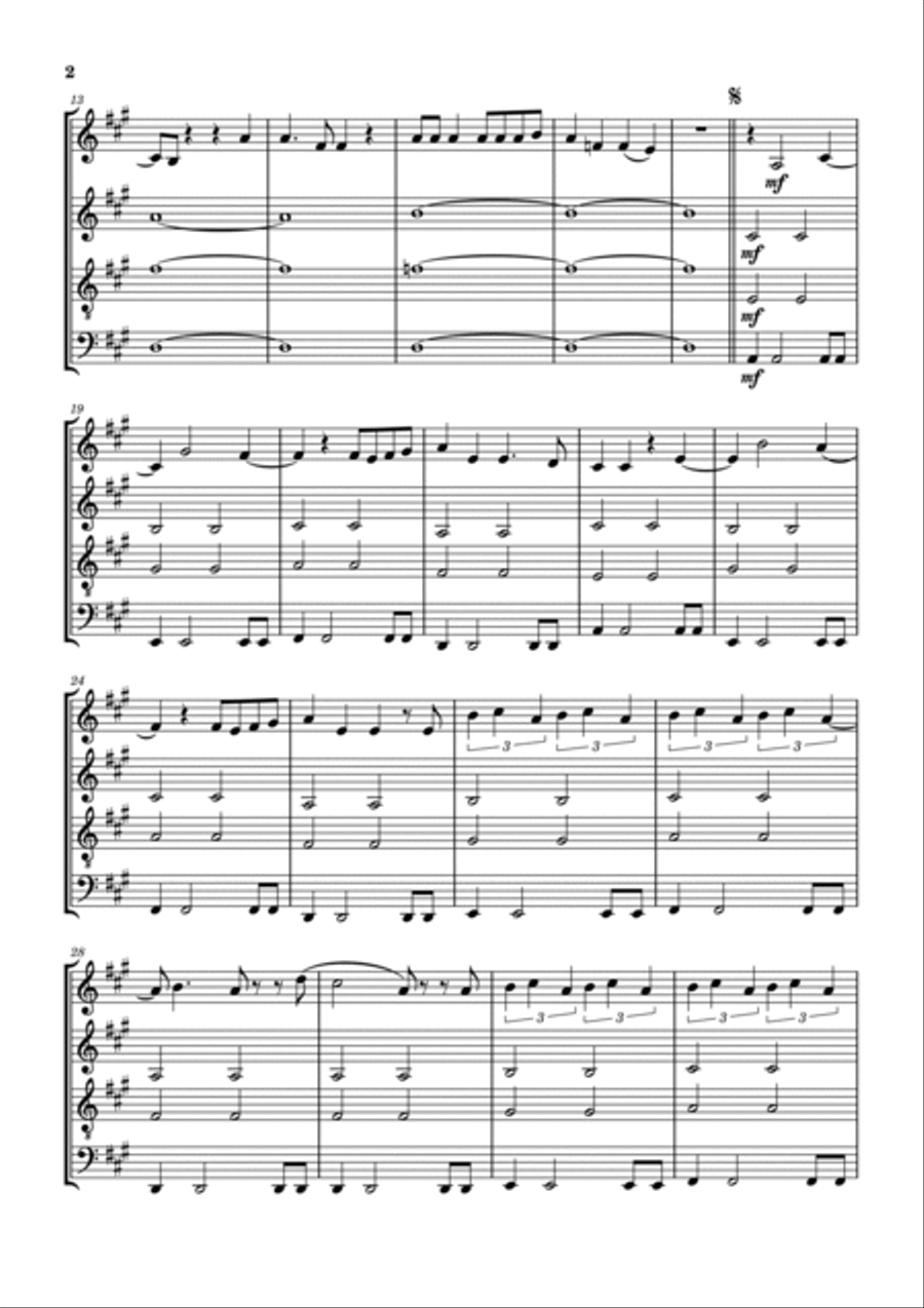 My Mind & Me Saxophone Quartet scores gallery preview page 3
