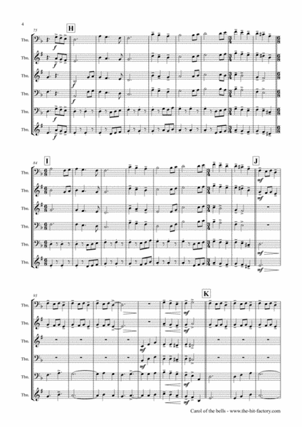 Carol of the Bells - Pentatonix style - Trombone Trio