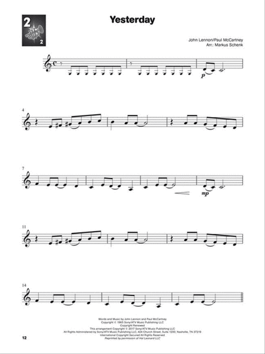 Hören, lesen & spielen - The Beatles - Spielbuch Euphonium scores gallery preview page 3