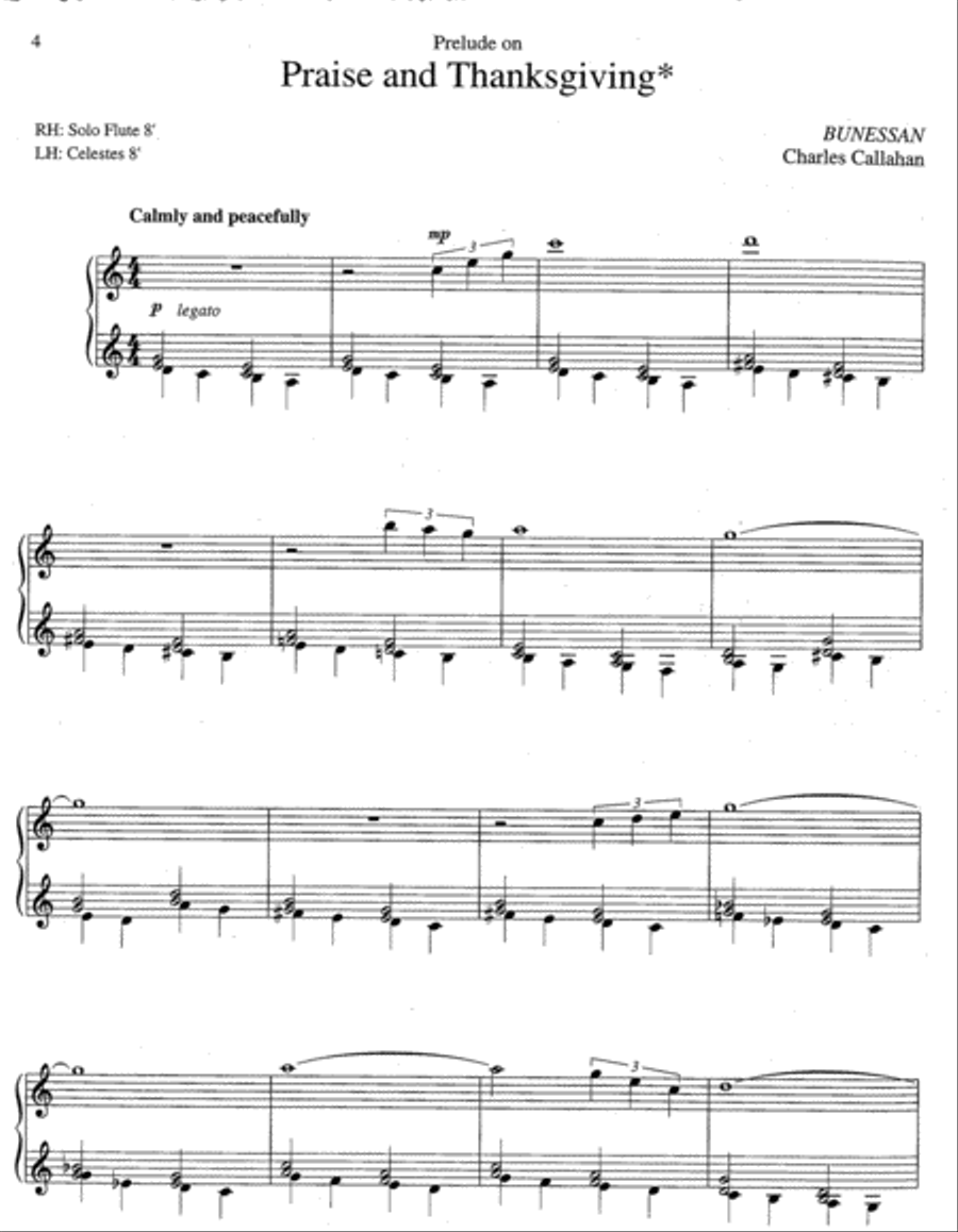 Thanksgiving Music for Manuals Organ scores gallery preview page 3