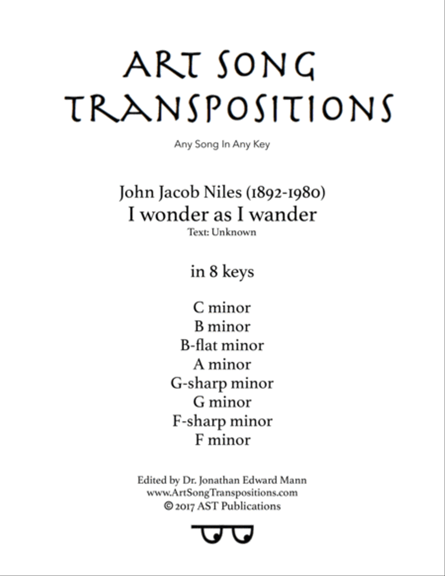 I Wonder As I Wander Voice scores gallery preview page 1
