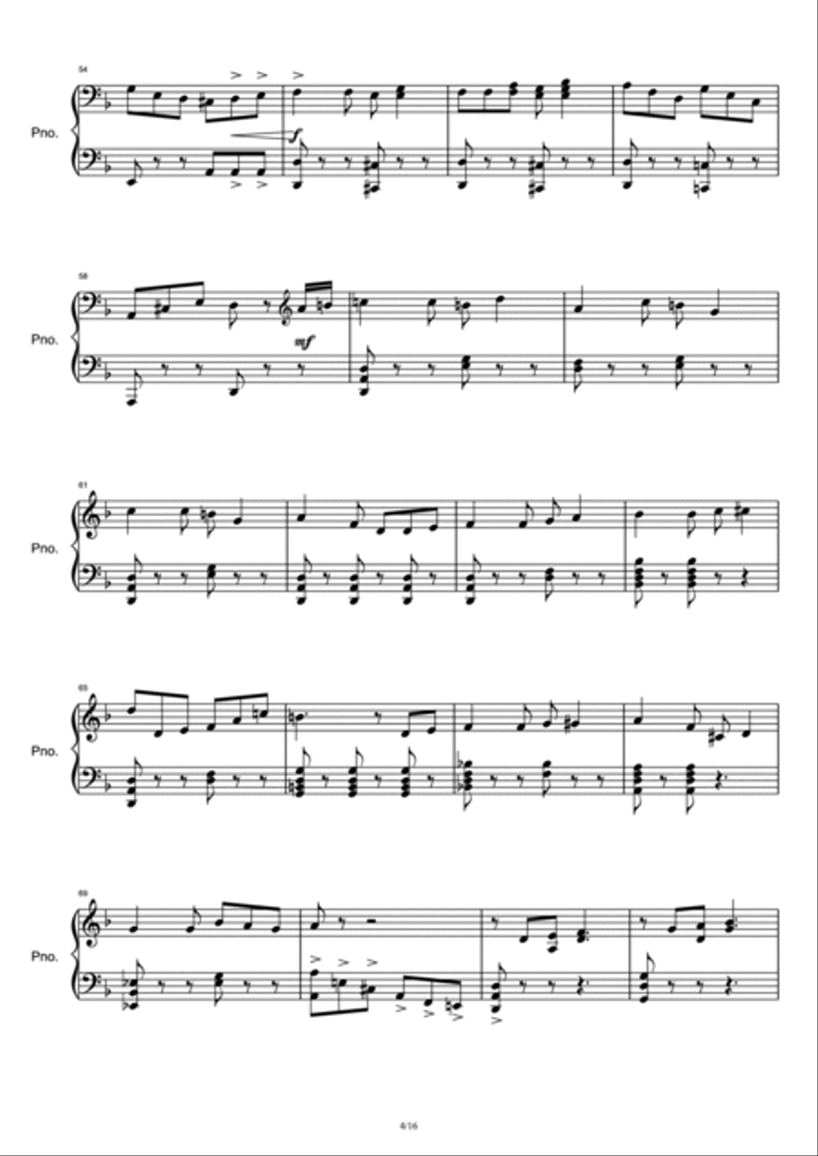 Jack Sparrow Piano Solo scores gallery preview page 4