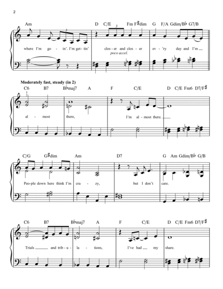 Almost There by Anika Noni Rose Easy Piano - Digital Sheet Music