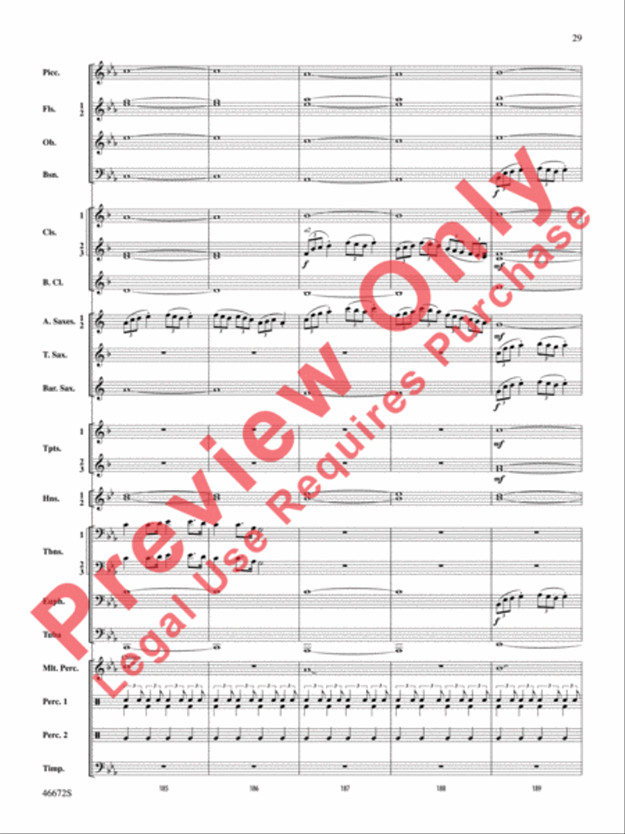 Variants on an English Sea Song Concert Band scores gallery preview page 30