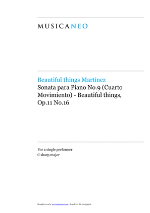 Sonata para Piano No.9 (Cuarto Movimiento)-Beautiful things Op.11 No.16