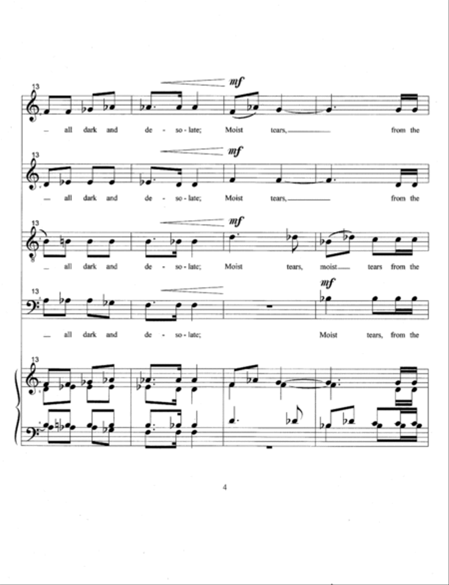 Two Poems by Walt Whitman (2017) 4-Part scores gallery preview page 6