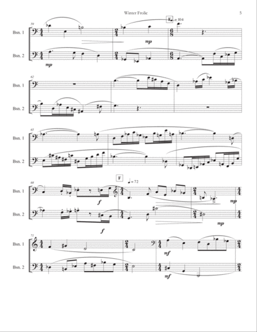 Winter Frolic Bassoon Solo scores gallery preview page 6