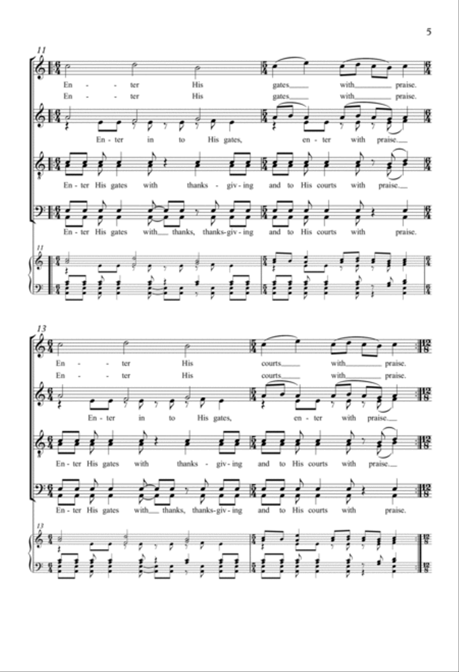 Enter His Gates Divisi scores gallery preview page 3
