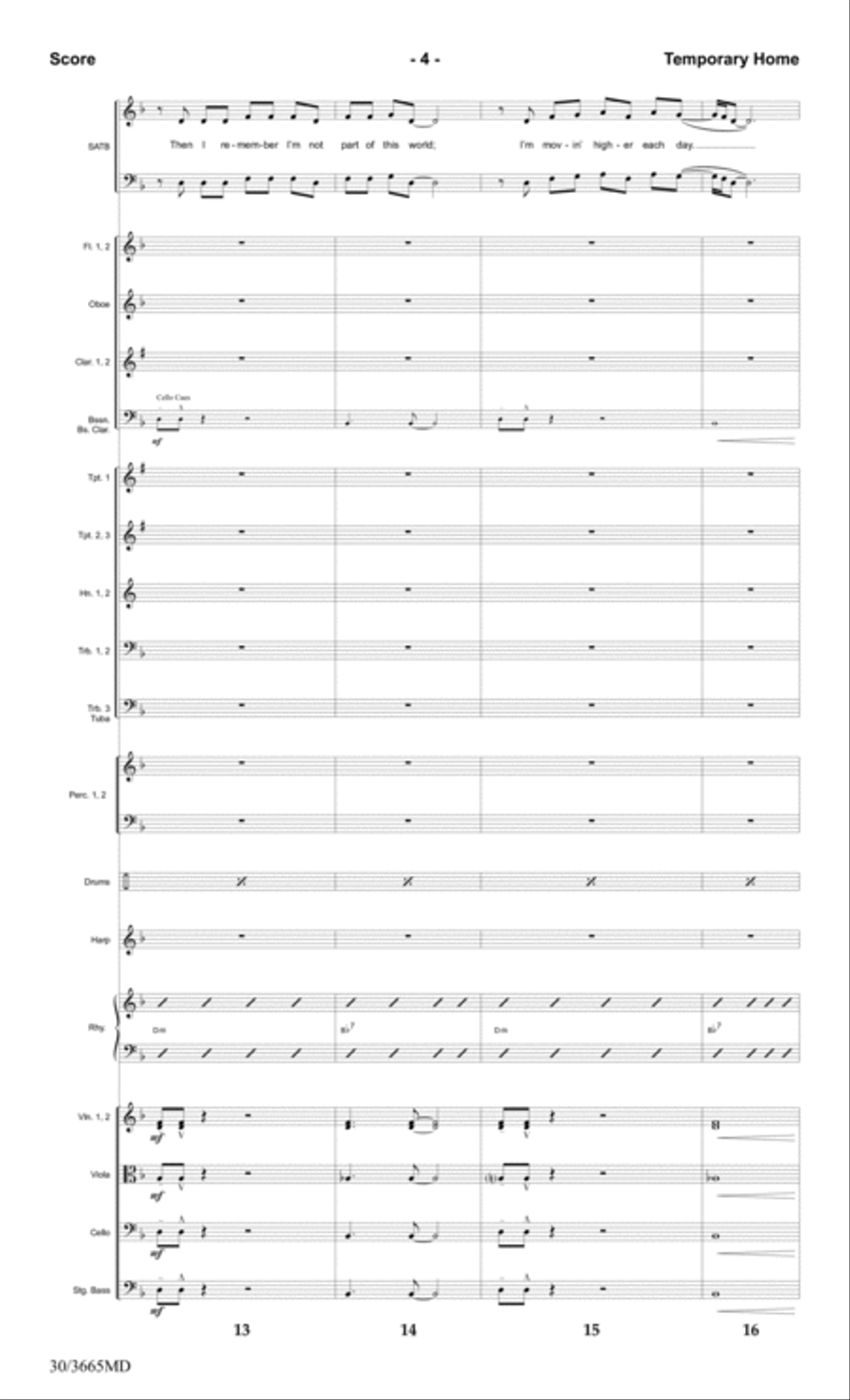 Temporary Home - Orchestral Score and Parts Choir scores gallery preview page 6